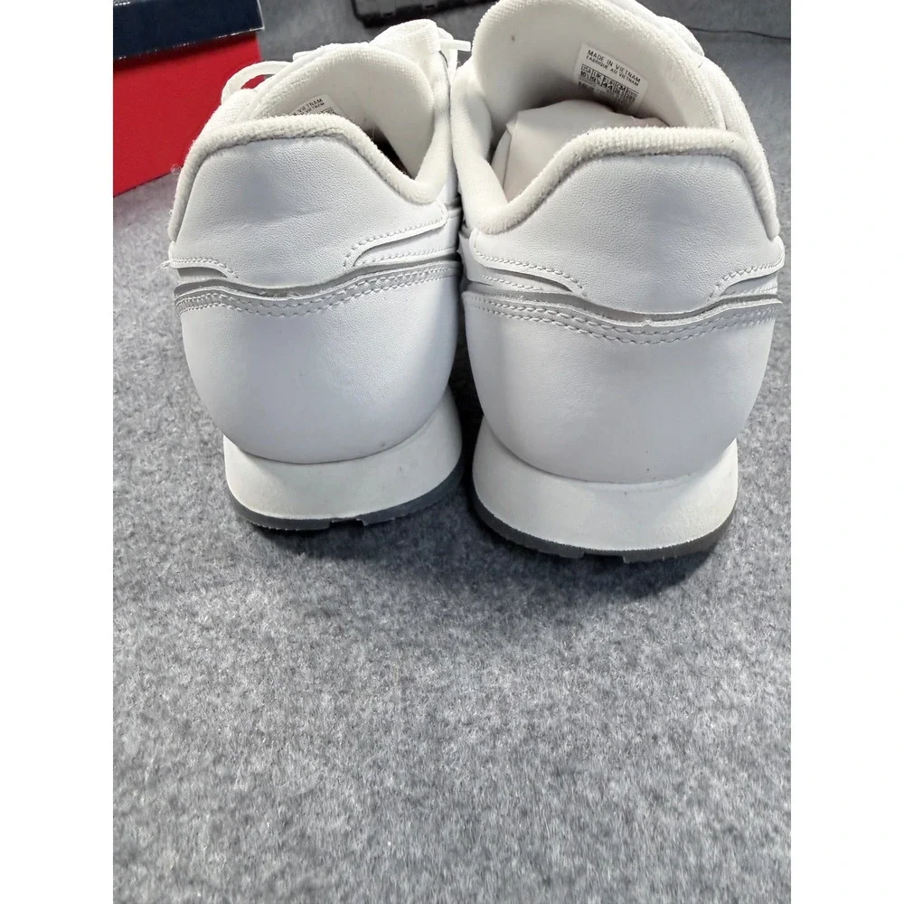 Reebok Classic Leather White Silver Metallic Unisex Sneakers GY8615 Mens 10.5